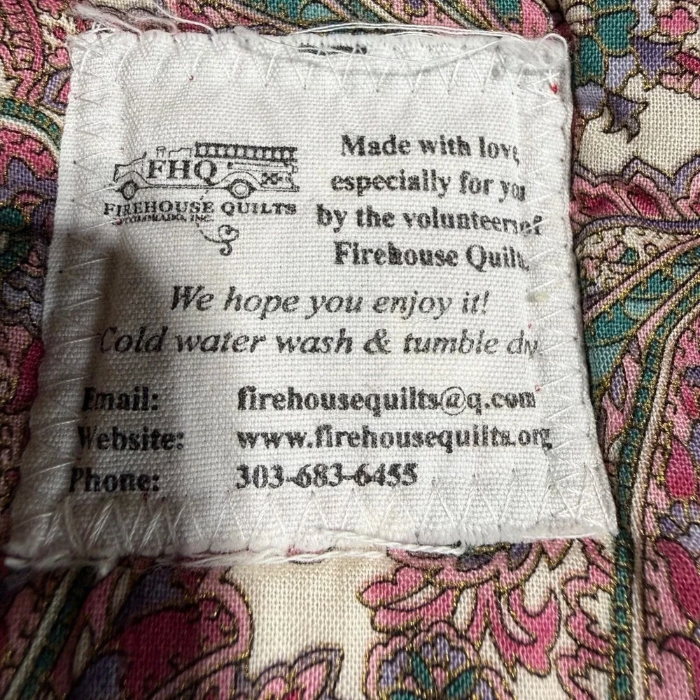 Firehouse Quilts Pink Red Patchwork Paisley Grandmacore